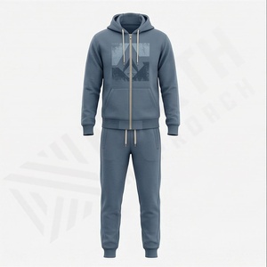 Ensemble de survêtements de sport personnalisés pour hommes, deux pièces, vêtements d'entraînement, survêtement de sport, survêtement zippé pas cher pour homme - Product Image 1