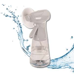 Handheld Mini Portable Water <b>Mist</b> Fan Spray <b>Bottle</b> Three-Speed Air Cooling Humidify for Household Car Use Battery Electric - Product Image 1