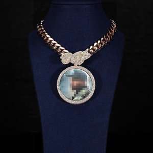 Tùy chỉnh vòng ảnh Mặt dây chuyền | 925 sterling Silver Iced out moissanite Bộ nhớ Vòng cổ | cá nhân hip hop đồ trang sức - Product Image 6