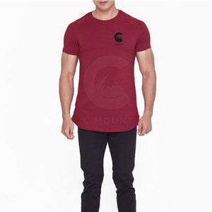 Vêtements de sport personnalisés pour hommes, T-shirt ample à manches courtes et coupe ajustée d'été à motif uni - Product Image 1