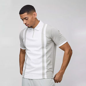 Polos de hombre en blanco con diseño personalizado, camisetas polo informales de manga corta de algodón 100% lisas con logotipo bordado OEM de alta calidad. - Product Image 1