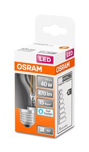 Lampada Sferica a LED Trasparente Retrofit E27 4.5W 6500K 470Lm (Osram 4058075466197) - Product Image 2