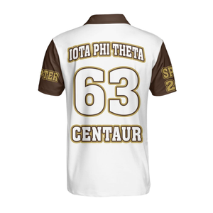Camisa Polo Bordada Iota Phi Theta para Hombre, Estilo Universitario de la Liga Ivy, Fraternidad Griega de 1963 - Product Image 2
