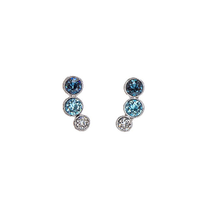 Orecchini Ombré in Argento Sterling con Cristalli Swarovski, Eleganti Gioielli in Cristallo - Product Image 1