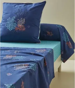 100% <b>Percale</b> <b>Cotton</b> <b>Printed</b> Bedlinen Set Ocean Plant Pattern - Product Image 3