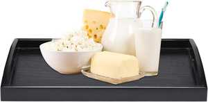 Plateau de service rectangulaire en bois massif fait main, qualité alimentaire, finition lisse, pour la maison, la cuisine et le petit-déjeuner - Product Image 5