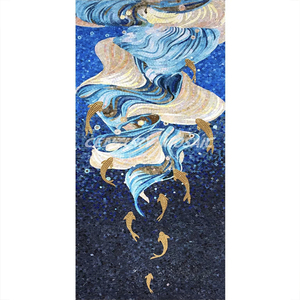 Centurymosaic Tùy Chỉnh Handmade Cá Hình Ảnh Mô Hình Thủy Tinh Bức Tranh Tường Nghệ Thuật <span class=keywords><strong>Mosaic</strong></span> Gạch Cho Tường Thái Lan Nhà Máy - Product Image 1