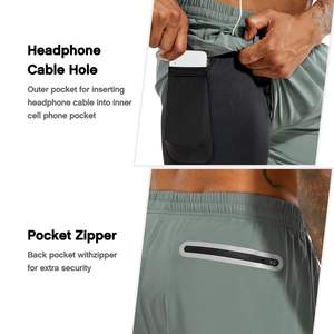 Verano 100% Nylon Fitness secado rápido transpirable cintura elástica pantalones cortos de entrenamiento impermeable de talla grande para hombres pantalones cortos de playa para hombres - Product Image 5