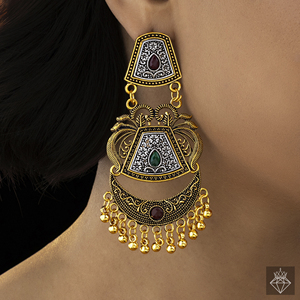 PRAO Anti-Tarnish Chandbali <b>Earrings</b> - Product Image 2