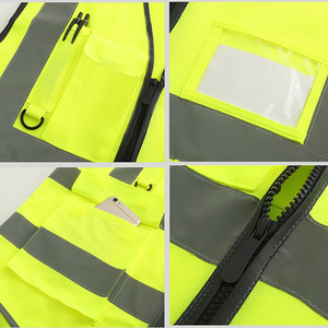 Chaleco DE SEGURIDAD transpirable con logotipo personalizado OEM, chaleco táctico reflectante de alta visibilidad para oficiales, chaleco de seguridad a precio barato - Product Image 4