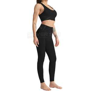 Ropa de entrenamiento deportiva sin mangas para mujer personalizada, conjunto de Yoga de 2 piezas, conjuntos de fitness para gimnasio 2023 a la venta - Product Image 2