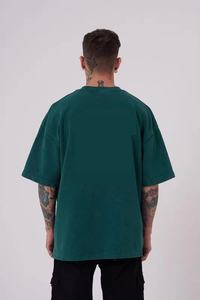 T-shirt blanc délavé unisexe-Épaule tombante surdimensionnée, T-shirt en coton pré-rétréci pour hommes - Product Image 2