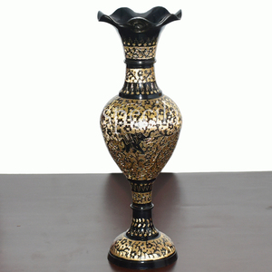 Florero de Metal para decoración del hogar hecho en India, fabricante al por mayor, diseño hecho a mano, florero de Metal de latón - Product Image 4