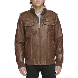 Chaqueta de Cuero Genuino Original al por Mayor para Hombre, Chaqueta de Cuero Clásica de Piel de Oveja, Chaqueta de Motociclista Impermeable para Hombre - Product Image 1