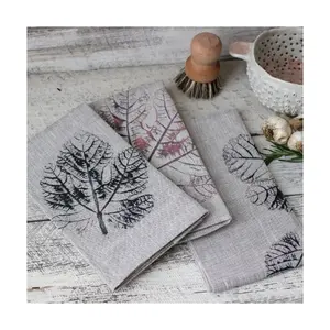 Big Deals Wholesale 100% Cotton Woven Vintage Embroidered Utensils Wiping Water Absorbing Cleaning Washing Cloth Dish Towels