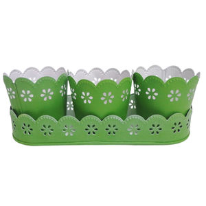 ถาดโลหะทรงรีพร้อมที่ใส่เทียน3จุดสีเขียวสำหรับตกแต่งคริสต์มาสงานตามสั่ง - Product Image 1