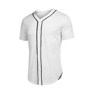 Alta calidad personalizada sublimación impresa hombres béisbol Jersey camisa transpirable al por mayor ropa deportiva en blanco Jersey - Product Image 1