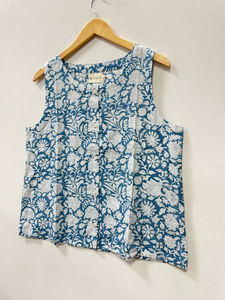 Blusa de Verano con Estampado Floral, Cuello en V y Botones Delanteros - Blusa de Algodón para Mujer - Product Image 6