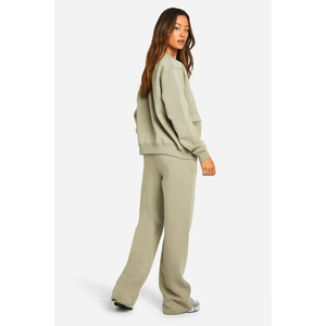 Survêtement à capuche personnalisé avec boutons, ensemble deux pièces décontracté pour femmes, survêtement avec sweat-shirt et pantalon de survêtement, ensemble mode confortable - Product Image 3