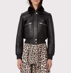 Chaqueta de Cuero para Hombre, Modelo 2025, a la Moda, Resistente al Viento, con Cuello Alto, Logotipo Frontal, Estilo Vintage, Invierno, Alta Calidad, Personalizable - Product Image 1