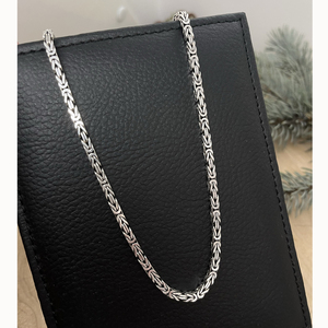 925 Sterling <strong>Silver</strong> King Link <strong>Chain</strong> Men Jewellery Byzantine Necklace Wholesale Hip Hop Mens Jewelry Trendy Hot Sale