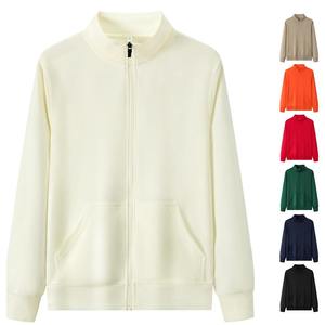 Sudadera con capucha y cremallera de manga larga para hombre, 100% algodón polar, de secado rápido y transpirable para invierno, deportes casuales - Teñido liso - Product Image 6