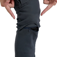 Pantalon cargo de moto pour homme D-Ride Moto, noir, respirant, séchage rapide, avec protections CE, design extensible et durable, pour adultes.