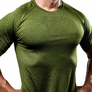 Camiseta de gimnasio de alta calidad para hombre 2023, ropa de fitness atlética activa personalizada, ropa de gimnasio de punto de algodón/bambú ajustada - Product Image 5