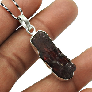 Colgante antiguo de piedras preciosas de cuarzo rosa en bruto Natural hecho a mano Vintage 925 colgante de plata esterlina sólida para mayorista de mujer - Product Image 3