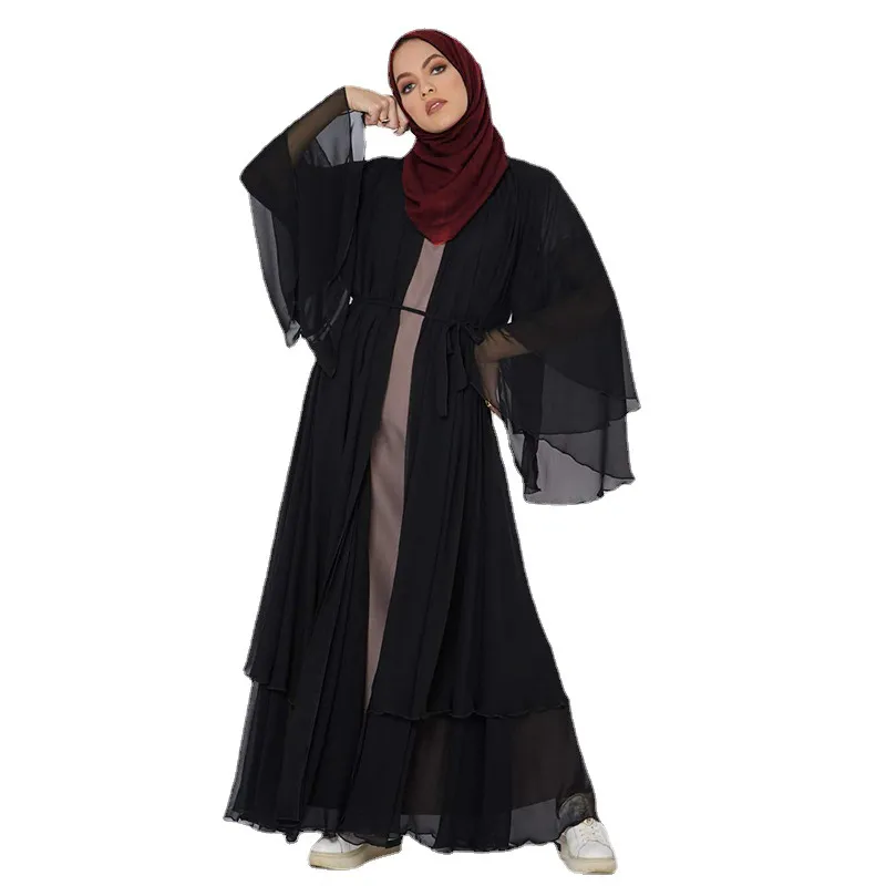 ผู้หญิง Abaya ผู้ผลิตใหม่การออกแบบล่าสุด Abaya Kaftan สไตล์ Royal ผู้หญิงที่กําหนดเอง 2 ชิ้นเหนียว 2 ชิ้น Jilbab abaya