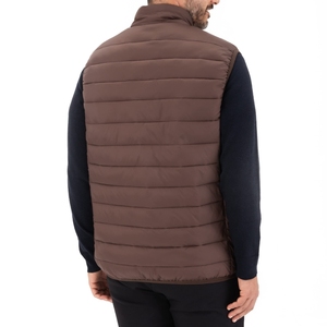 Veste d'hiver sans manches résistante au vent matelassée brillante et légère pour hommes, personnalisable, vente en gros de gilet matelassé et de gilet - Product Image 3
