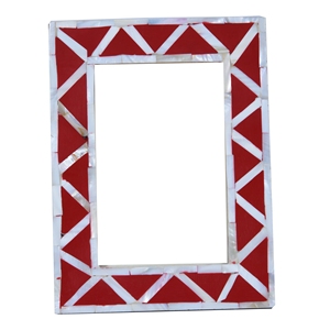 Zig Zag patterned Premium Handcrafted Mother of <b>Pearl</b> <b>Photo</b> <b>Frame</b> Unique Indian Heritage Craft - Product Image 1