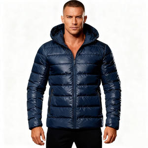 Custom <b>Men's</b> Logo Stand Collar Winter Puffer <b>Jacket</b> Premium Quality High Demand Fashionable Warm Comfortable <b>Jacket</b> - Product Image 5