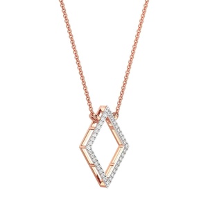 Colgantes de Aniversario para Mujer con Forma de Cruz, Chapados en Oro Rosa, Estilo Religioso, con Circonita/Moissanita/Lab de Certificación GIA - Product Image 2