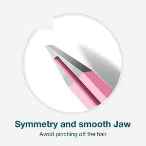 Pinzas para cejas con recubrimiento en polvo Perfectas para dar forma a las cejas Instrumentos de belleza de acero inoxidable de Hexa Care - Product Image 2