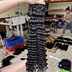 Tendance chaude vague profonde faisceaux vietnamien cheveux humains Full HD Transparent avant formation têtes noir femmes Style - Product Image 1