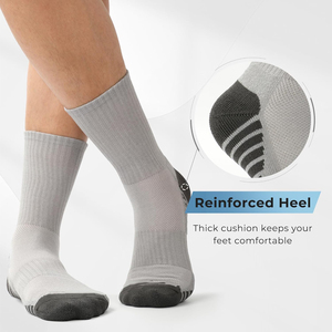 Chaussettes athlétiques d'hiver en coton polyester Chaussettes d'équipage pour hommes-Personnalisables pour la course, le cyclisme, le basket-ball et le confort toute la journée - Product Image 4