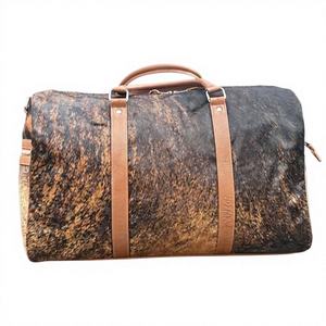 Sac de voyage unisexe en cuir de vachette à poils, style western, LHDB-0155 - Product Image 6