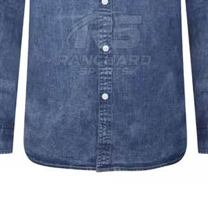 เสื้อเชิ้ตยีนส์ผู้ชายแฟชั่นลำลองสำหรับงานปาร์ตี้และใส่ได้ทุกวัน เสื้อเชิ้ตยีนส์แขนยาวทรงเข้ารูปทันสมัย - Product Image 5