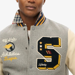 Pour les hommes tendance haute qualité vente chaude vêtements d'hiver chaud en plein air régulier léger vers le bas collège Baseball Varsity vestes - Product Image 4