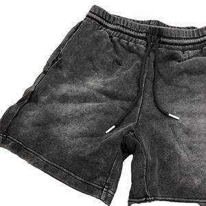 Shorts d'été pour hommes à séchage rapide, taille élastique, vêtements professionnels, vente en gros, logo personnalisé, motif uni délavé à l'acide, style vintage, haute qualité - Product Image 5