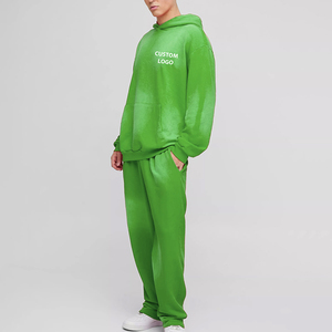 Ensemble sweat-shirt et pantalon de survêtement unisexe en jersey imprimé sur mesure en gros - Product Image 1