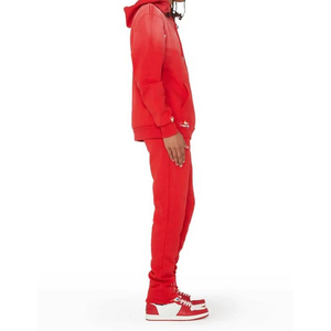 เสื้อมีฮู้ดแบบดึงทับสำหรับผู้ชายกางเกงกันหนาวแบบซ้อนกันลายพิมพ์โลโก้ออกแบบได้ตามต้องการ - Product Image 4