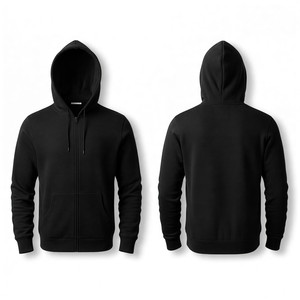 Sweat à capuche zippé pour homme avec logo personnalisé OEM, 100% coton, hiver, écologique, haute qualité, streetwear - Product Image 3