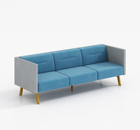 Canapé modulaire en tissu avec combinaison libre design moderne, espace public, hall de l'hôtel, de l'école et de l'hôpital, meubles en vrac à base métallique