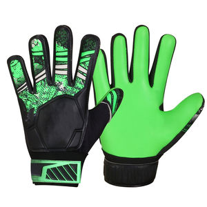 Football Goalkeeper Gloves Leather Breathable Adjustable Secure Wrist Strap Flexible Soft Palm Unisex - Product Image 1
