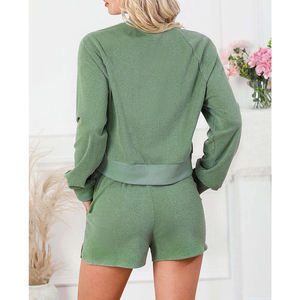 Custom logo Sportswear Unisex Sweatsuits <b>Women</b> and Men Sweatshirts and <b>Shorts</b> <b>Set</b> Sweatshirt <b>Short</b> <b>Sets</b> - Product Image 2