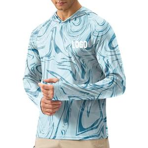 Camisa de Pesca de Manga Larga con Logotipo Personalizado al por Mayor, con Protección Solar UPF 50, Transpirable, Fácil de Usar, con Capucha de Poliéster con Protección UV para Hombre - Product Image 5