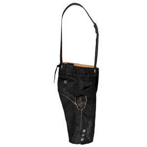 High Quality Custom Embroidered <b>Men's</b> Bavarian <b>Leather</b> Knee Length <b>Shorts</b> Lederhosen Breathable OEM Service for Adults - Product Image 3