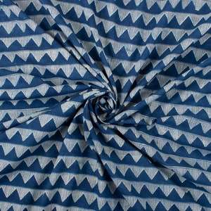 Latest Collection Fabric Wholesale Printed Geometric Block Indigo Hand Block Cotton for Dresses - Product Image 2